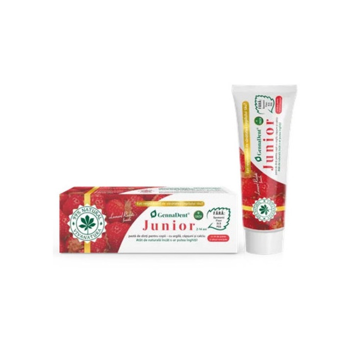 Pasta dinti gennadent junior capsuni 50ml viva natura