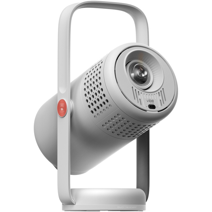 Videoproiector portabil XGIMI Vibe, 250 ISO lumeni, WebOS, 1080p, Fara Baterie, Sound by JBL, Gri