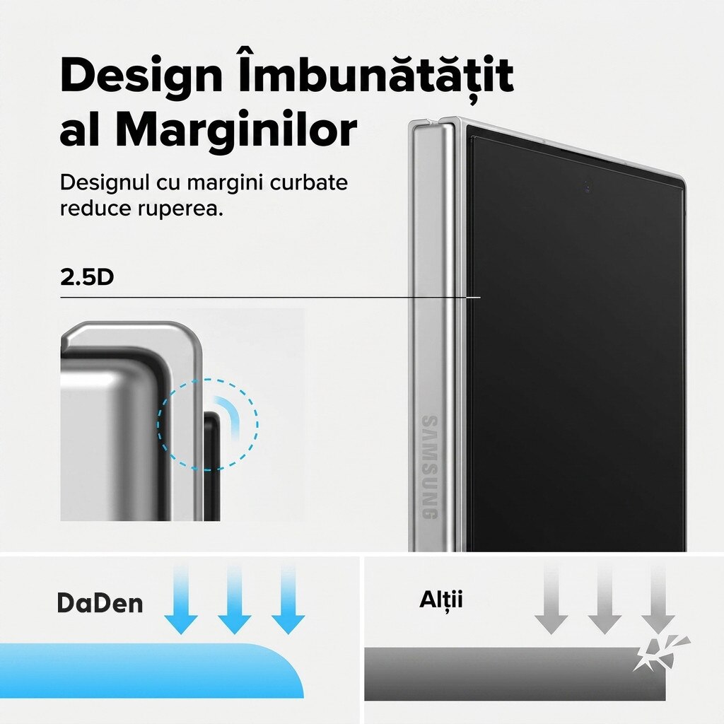 Folie Sticla pentru Samsung Galaxy Z Fold 8 Daden MaxProtection, Full Cover, Protectie Profesionala, Ultra Rezistenta, Calitate Premium, Transparenta