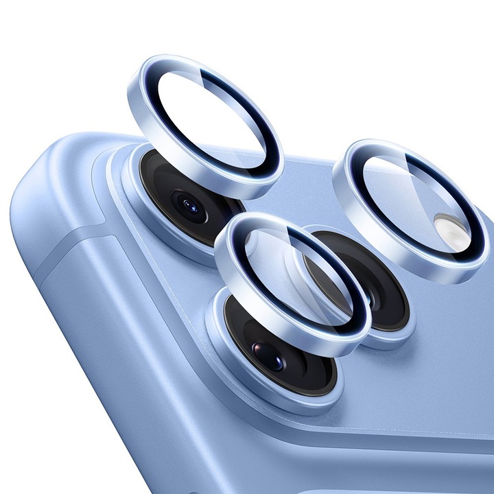Folie protectie camera pentru Apple iPhone 18 Pro / iPhone 18 Pro Max ESR Armorite Camera Lens Protectors, Instalare usoara, Calitate Premium, Albastru
