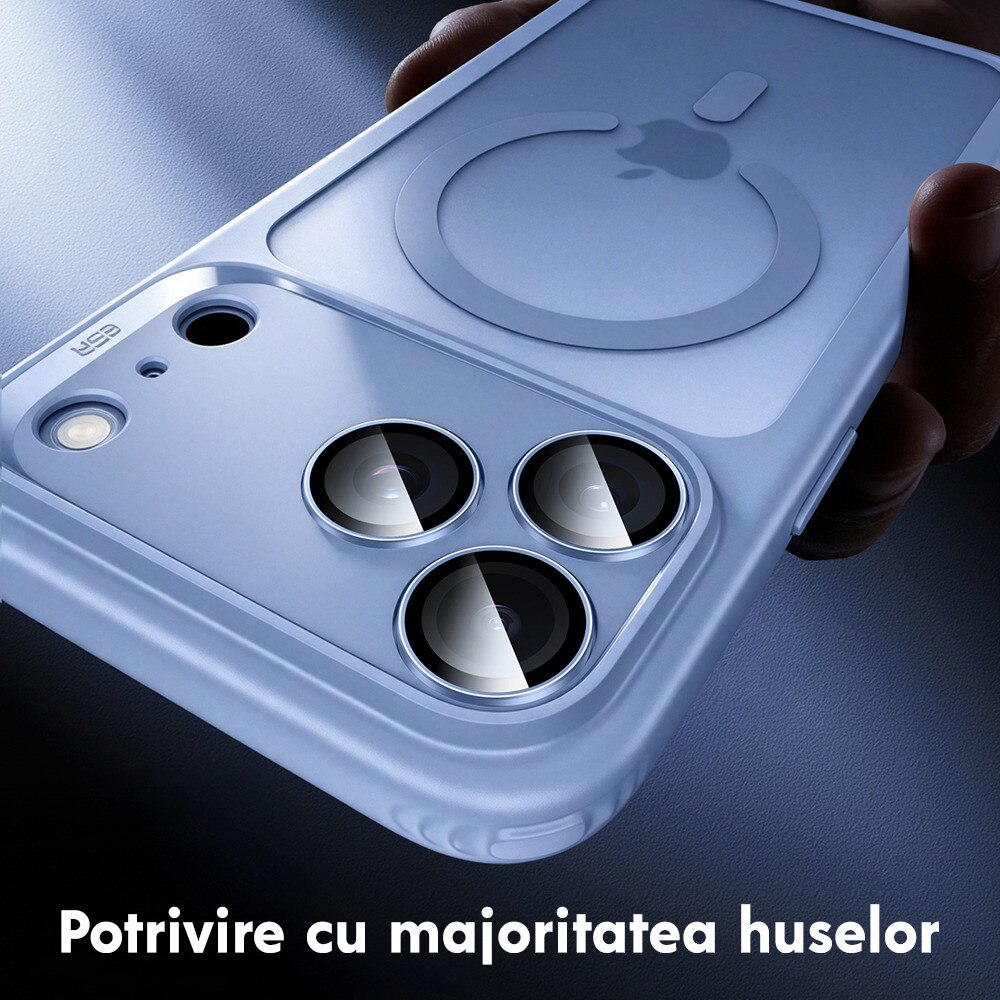 Folie protectie camera pentru Apple iPhone 18 Pro / iPhone 18 Pro Max ESR Armorite Camera Lens Protectors, Instalare usoara, Calitate Premium, Albastru