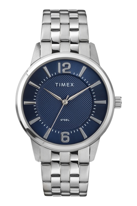 Timex, Аналогов часовник с верижка от неръждаема стомана, Сребрист