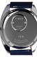 Timex, Аналогов часовник с кожена каишка, Тъмно син, Сребрист
