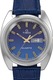 Timex, Аналогов часовник с кожена каишка, Тъмно син, Сребрист