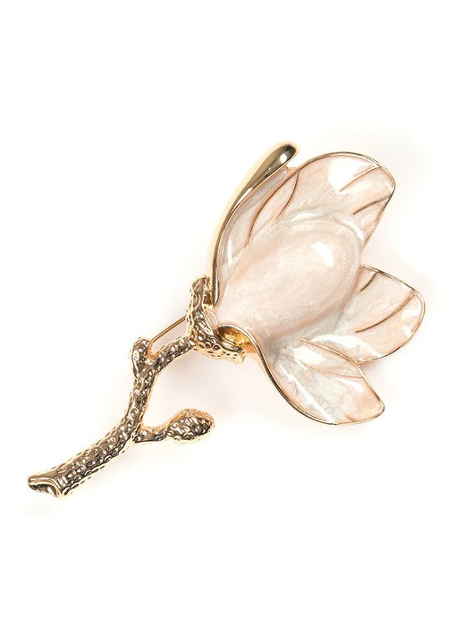 Brosa aurie cu design floral
