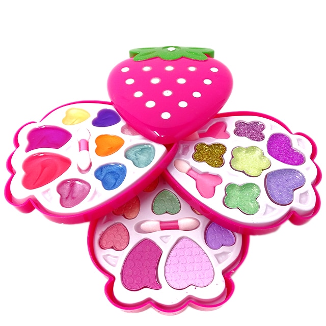 Trusa de machiaj inimioara roz pentru fetite