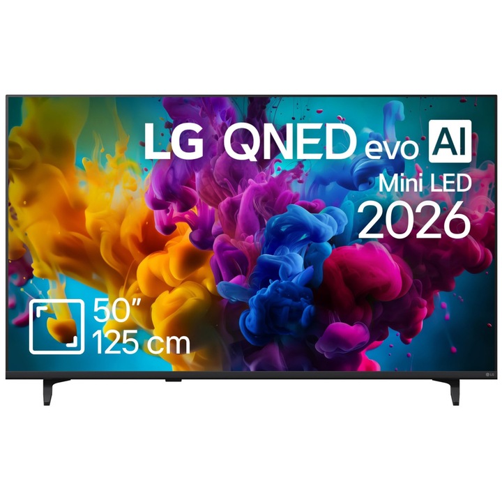 Televizor LG QNED Evo Mini LED 50QNED8MB6C, 125 cm, Smart, 4K Ultra HD, 144 Hz, Clasa E (Model2026)