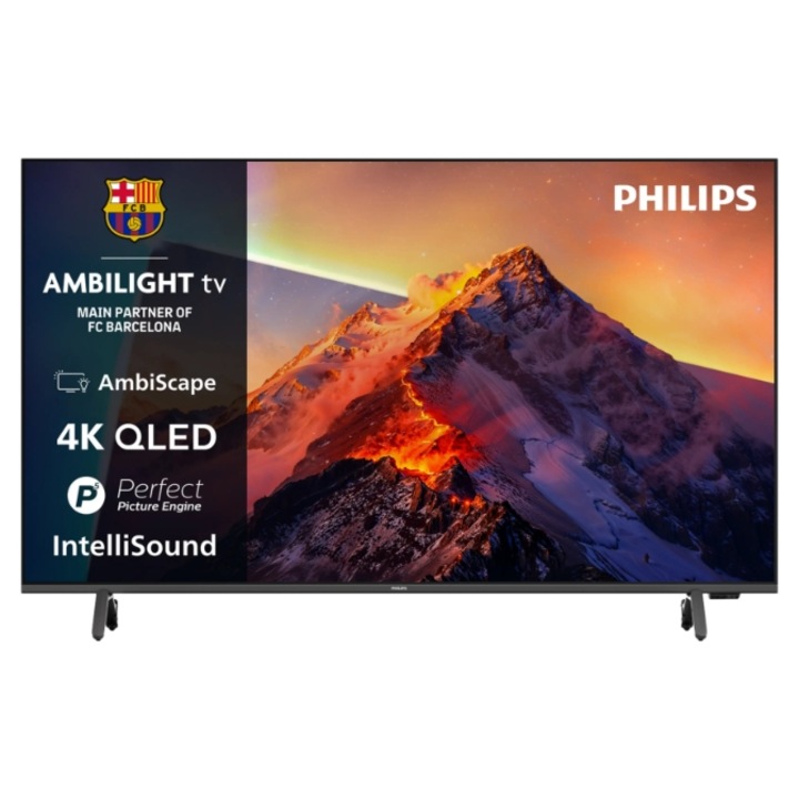 Televizor QLED Philips 165 cm 65" 65PQS8611/12, Ultra HD 4K, Smart TV, WiFi, CI