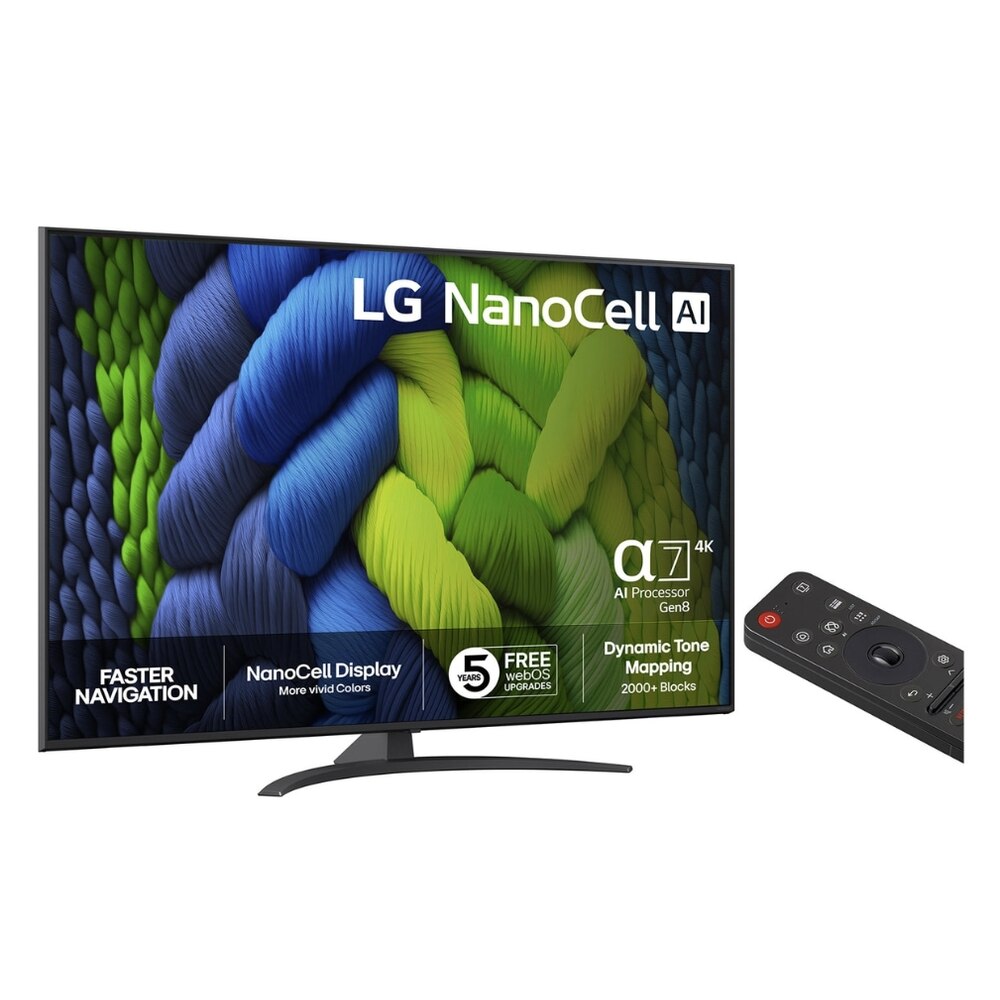 Televizor NanoCell LED LG 165 cm 65" 65NANO82A6B, Ultra HD 4K, Smart Tv, WiFi, CI