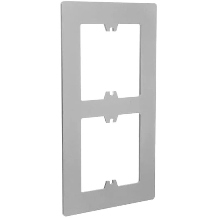 Placa de acoperire dubla pentru doua module K0584-CJ-260827-4262, design ascuns, acoperire extinsa, alb