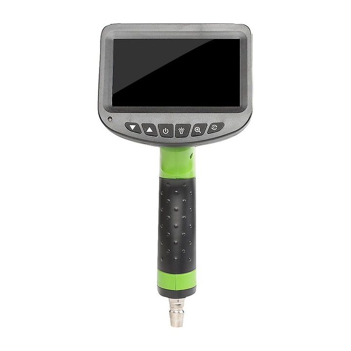 Пистолет за почистване на автоклиматик FRU-CJK0424-260901-2423, подвижен 4.3" LCD екран, камера 640×480 с LED, 15 мм сонда, IP67, включена 2200mAh батерия, зелен/черен