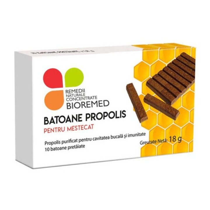 Batoane propolis 10x1.8gr (masticabile) bioremed