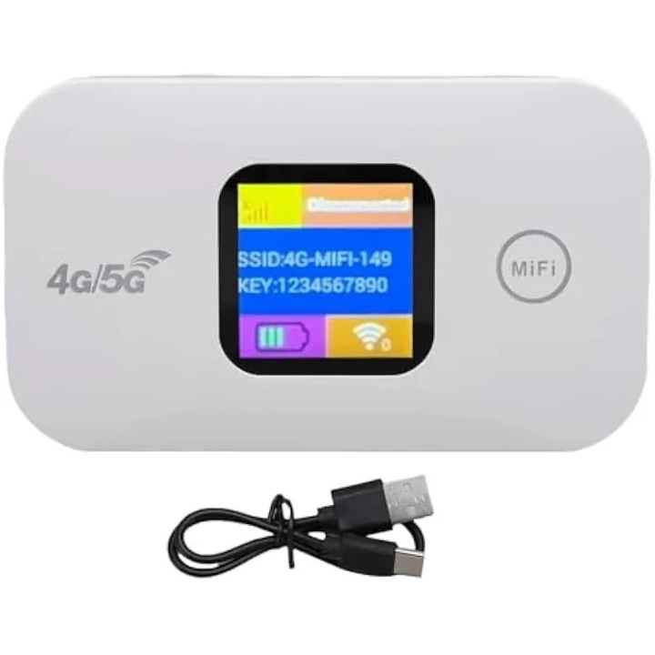 Ejoyous hordozható WiFi Hotspot, 4G LTE mobil hotspot dongle utazáshoz SIM kártya foglalattal, 4G 5G router, kempingezéshez, otthonra és munkához, 300 Mbps, akár 10 eszközt csatlakoztat
