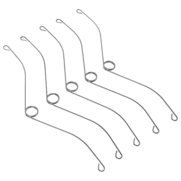 Задържаща скоба за вентилатор за баня FRU-CJK0424-260903-1236, неръждаема стомана, 4 x 15.6 мм, сребрист, 5 бр.