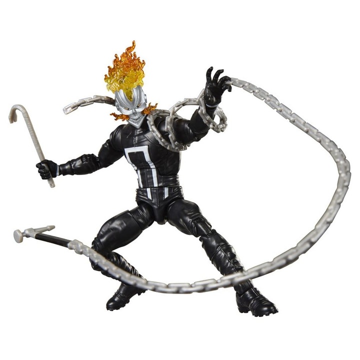 Фигурка за действие Hasbro Marvel Legends Ghost Rider (Robbie Reyes) HASG2424, 15 см, с множество точки на артикулация, включва BAF част Marvel's Box, многоцветен