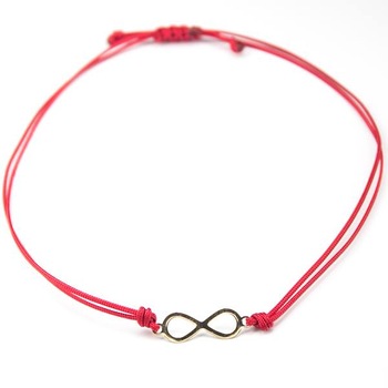 Bratara F&F, Infinit Copii 0,10g , Cu snur rosu reglabil, Aur Galben 14K Bratara F&F, Infinit Copii 0,10g , Cu snur rosu reglabil, Aur Galben 14K