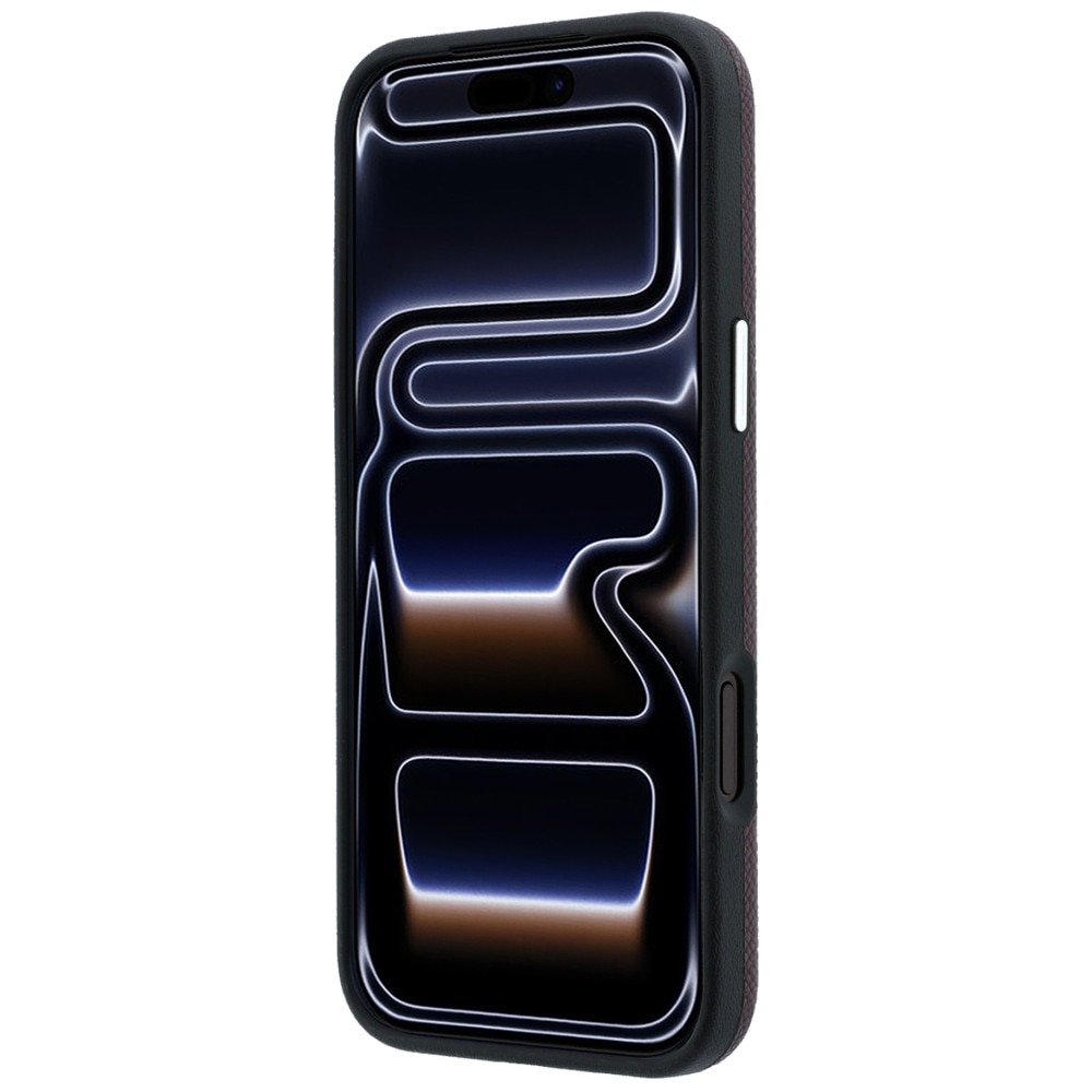 Husa Karl Lagerfeld Grained Elongated Logo, rezistenta la socuri, visiniu, compatibil iPhone 17 Pro Max/18 Pro Max