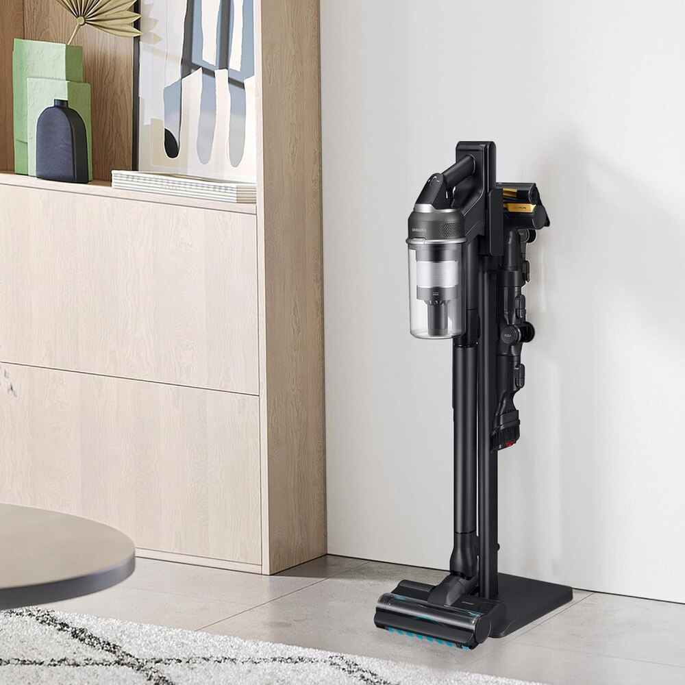 Aspirator vertical Samsung VS70H28HFC/WD CompleteClean Jet 95S, 770 W, Recipient 0.8 L, HEPA 13, Autonomie 60 minute, Pet Tool+ Negru
