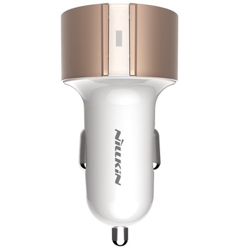 Incarcator Auto Nillkin Vigor - Auriu Incarcator Auto Nillkin Vigor - Auriu