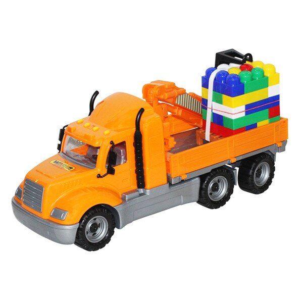 Camion Mike cu macara si cuburi Polesie , Robentoys