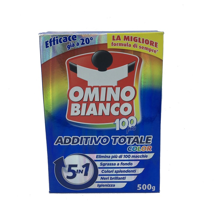 Добавка за премахване на петна за цветни дрехи Omino Bianco, 500 гр