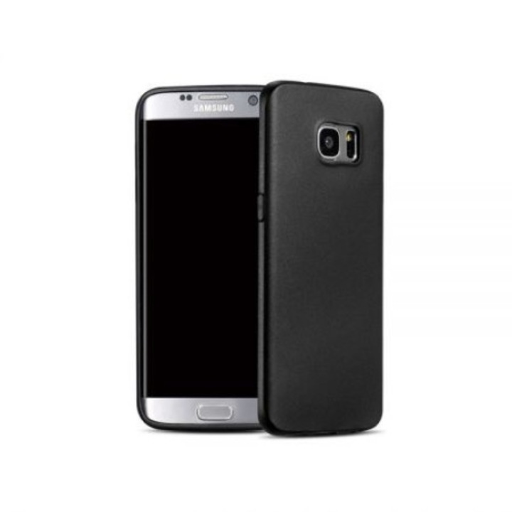 Противоударен защитен панел за Samsung Galaxy S6 Edge, Черен, Fine Touch
