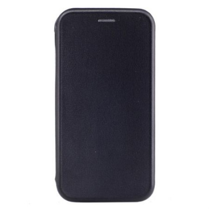 Защитен калъф портмоне за Samsung Galaxy S7 Edge, черен, Fine Touch