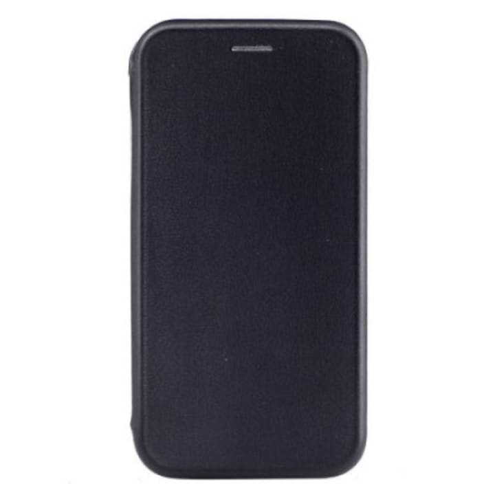Védő pénztárca tok Samsung Galaxy S7 Edge, fekete, Fine Touch