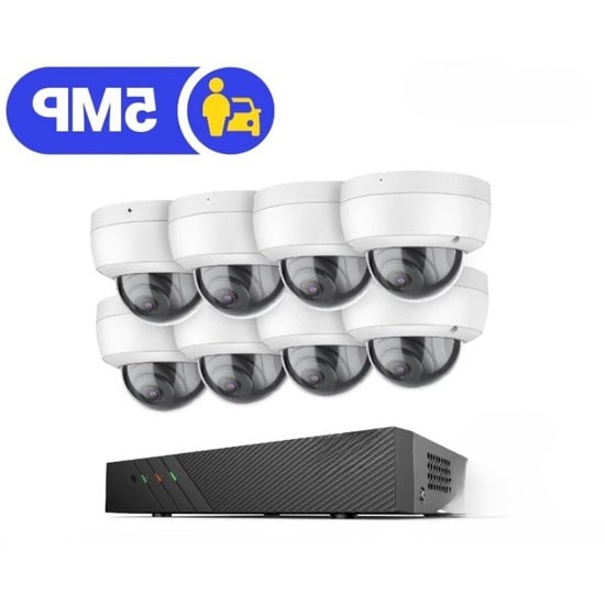 Sistem supraveghere Corenia QRE-1000984, 8 camere dome PoE 5MP cu NVR 8 ...