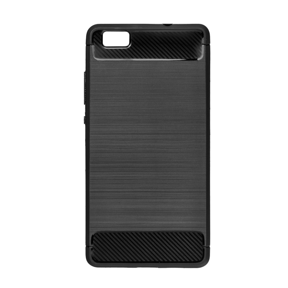 Husa Rugged Armor Brushed, Carbon, Negru, Huawei P8 Lite