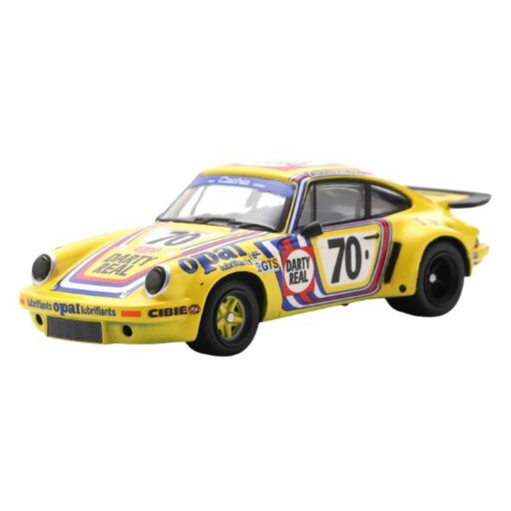 Porsche 911 Carrera Rsr 3.0 N°70 1974-es Le Mans-i 24 órás verseny R. Touroul – H. Cachia – D. Rua 1:64-es méretarányú makett, Spark