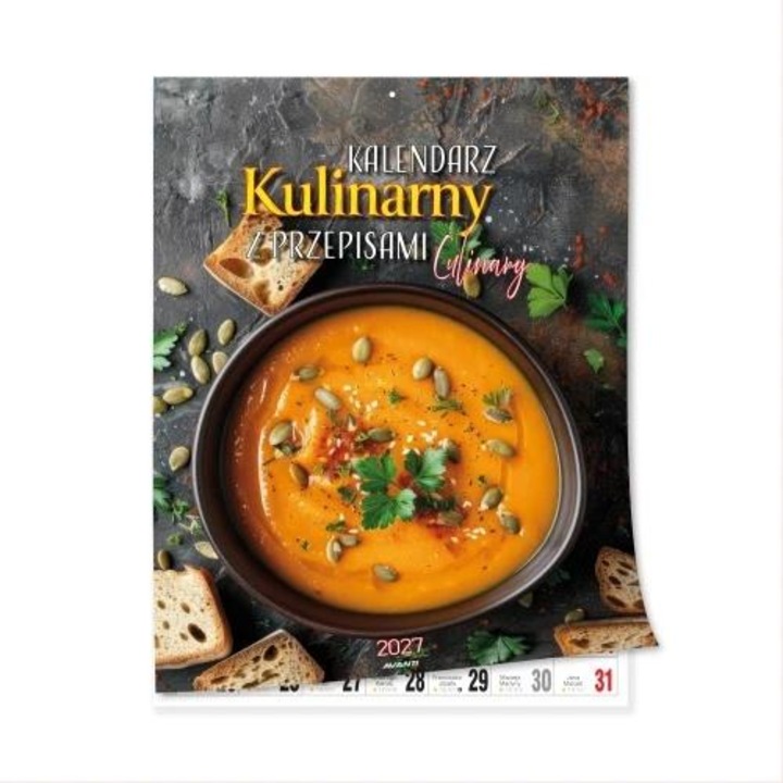 Calendar de perete Avanti culinar 2027 (305 x 230 mm), cu retete, multicolor, cod 799083