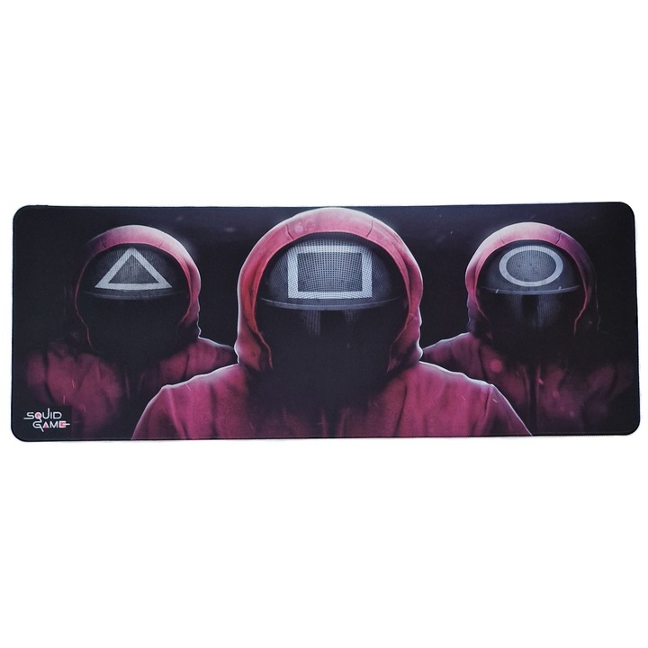 Mousepad Gaming XL, SQUID GAME, Jocul Calamarului, Birou, Office, 800x300x3mm