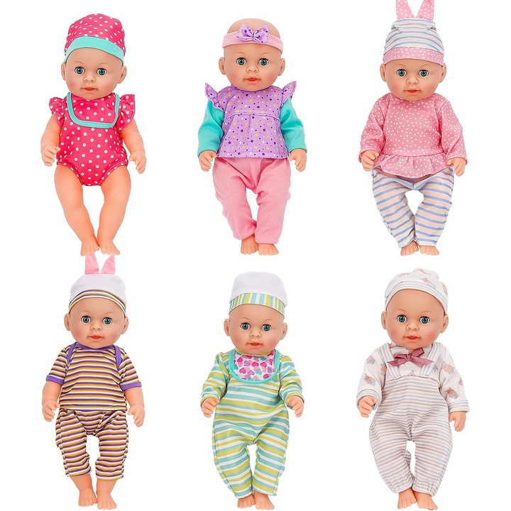 Set 6 Haine Papusi 33-36 cm, Accesorii Moda Papusi Copii