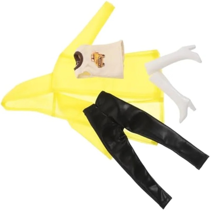 Haine pentru papusi de 28 cm, 1 set, poncho galben