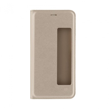 Husa Tellur Smart window case 2 pentru Huawei P10, Gold - TLL185101 Husa Tellur Smart window case 2 pentru Huawei P10, Gold - TLL185101