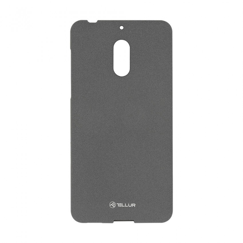 Pachet Husa Tellur Sand silicon case for Nokia 6, Grey - TLL121842 + Suport magnetic Tellur MCM3 pentru ventilatie, plastic, Negru