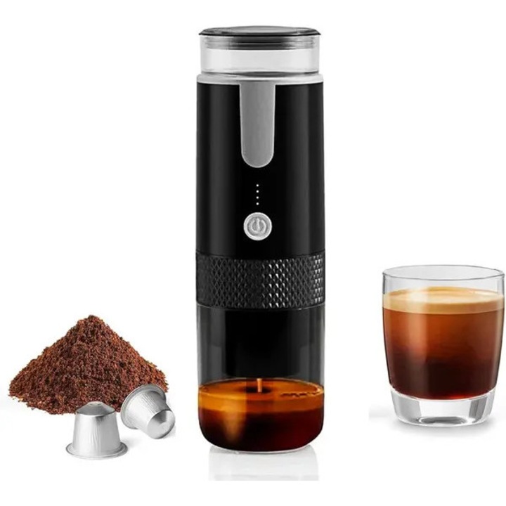 Espressor portabil reincarcabil VITERRA.4-25CDCJ-K0232-260830-306, compatibil capsule K-Cup si cafea macinata, functionare cu un buton, negru