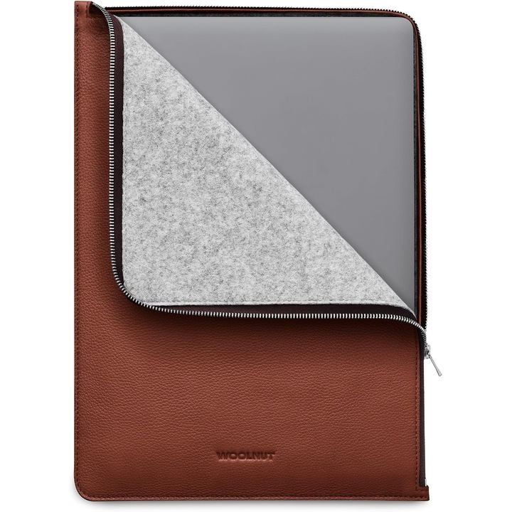 Кожен калъф WOOLNUT за MacBook Pro 16 - Скандинавски дизайн