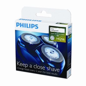 Capete de barbierire Philips HQ56/50, Sistem lame Super Lift&Cut, compatibilie Philips Shaver Seria HQ6 Capete de barbierire Philips HQ56/50, Sistem lame Super Lift&Cut, compatibilie Philips Shaver Seria HQ6