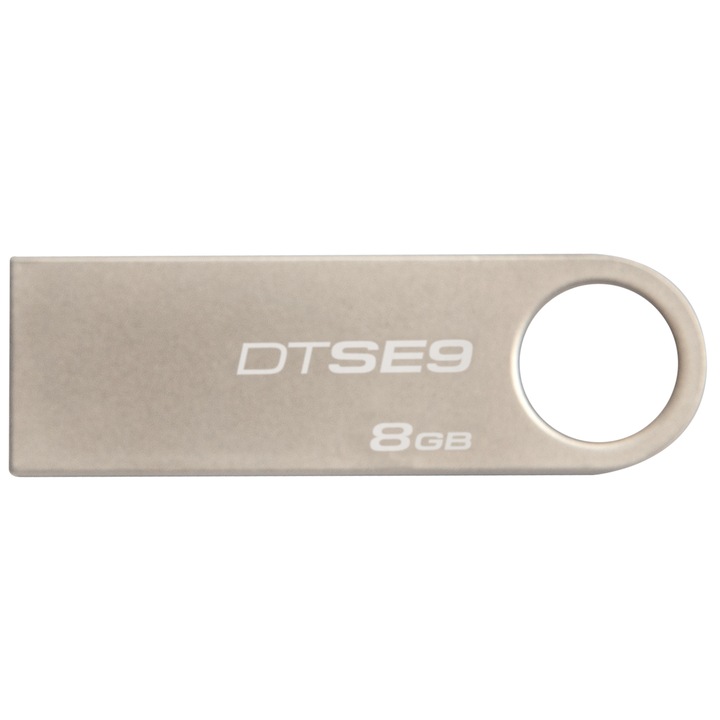 Memorie USB Kingston DataTraveler SE9 Champagne DTSE9H/8GB, 8GB, USB 2.0, metalic