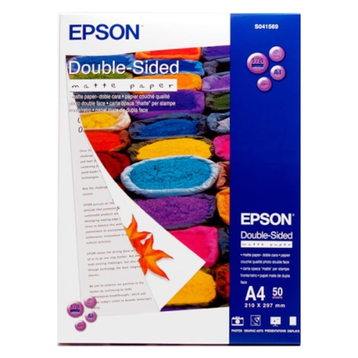 Hartie A4 Epson Double-Sided Matte C13S041569
