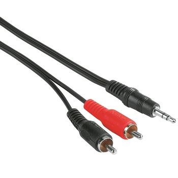 Cablu Hama Audio 2 RCA Male Plugs - 3.5 mm Male Plug, Stereo, 5m Cablu Hama Audio 2 RCA Male Plugs - 3.5 mm Male Plug, Stereo, 5m