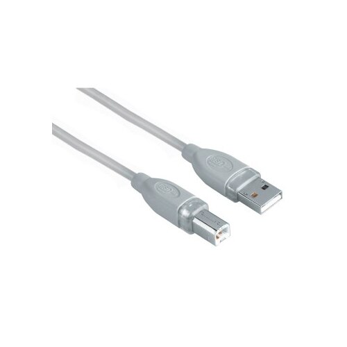 Cablu Hama USB 2.0, ecranat, gri, 1.8m