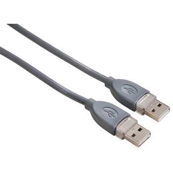 Cablu Hama USB 2.0 (A-A), ecranat, gri, 1.8m Cablu Hama USB 2.0 (A-A), ecranat, gri, 1.8m