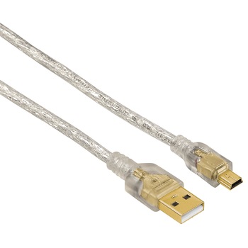Cablu Hama Mini USB 2.0, dublu ecranat, transparent, 1.80m Cablu Hama Mini USB 2.0, dublu ecranat, transparent, 1.80m