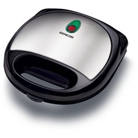 Sandwich-maker Sencor SSM 4300SS, 700 W, Capacitate 4 sandwich-uri, Control temperatura, Argintiu