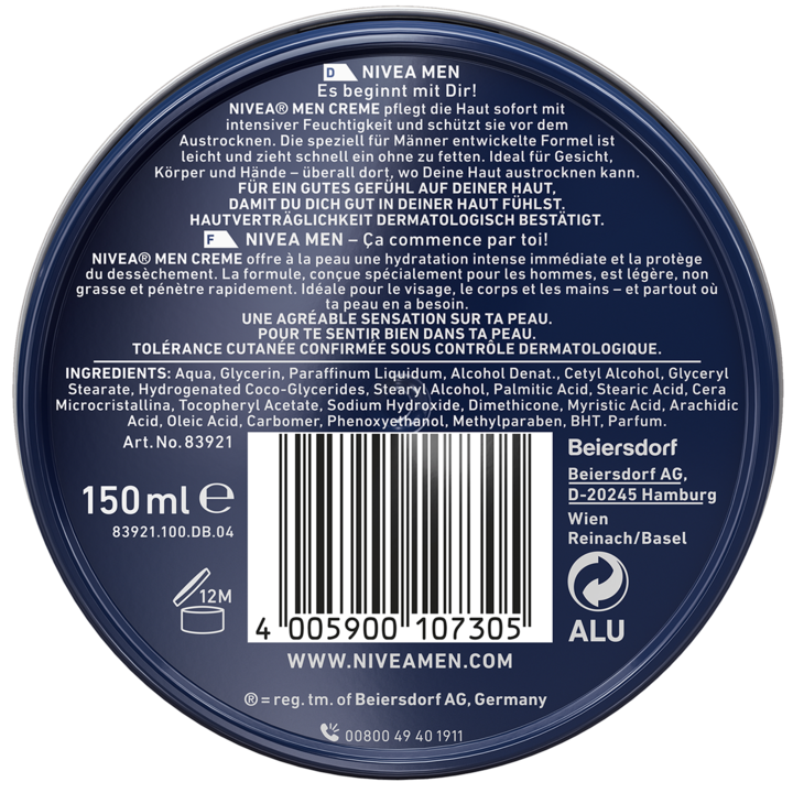 Crema NIVEA MEN, 150ml