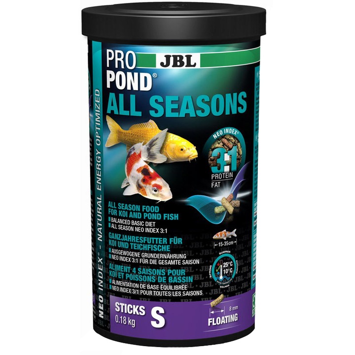 Hrana pentru pesti JBL ProPond, All Seasons S, 0.18kg