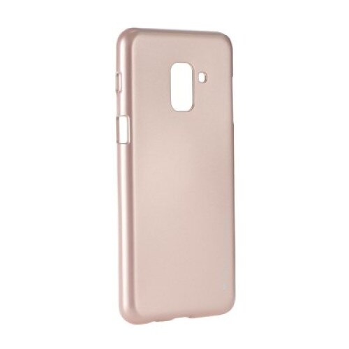 Husa Silicon Lucios iJelly Mercury Samsung Galaxy A8 2018, Roz Auriu